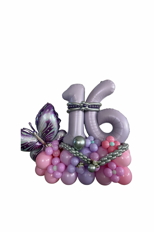 Balloon Bouquet/ Stack with 2 numbers